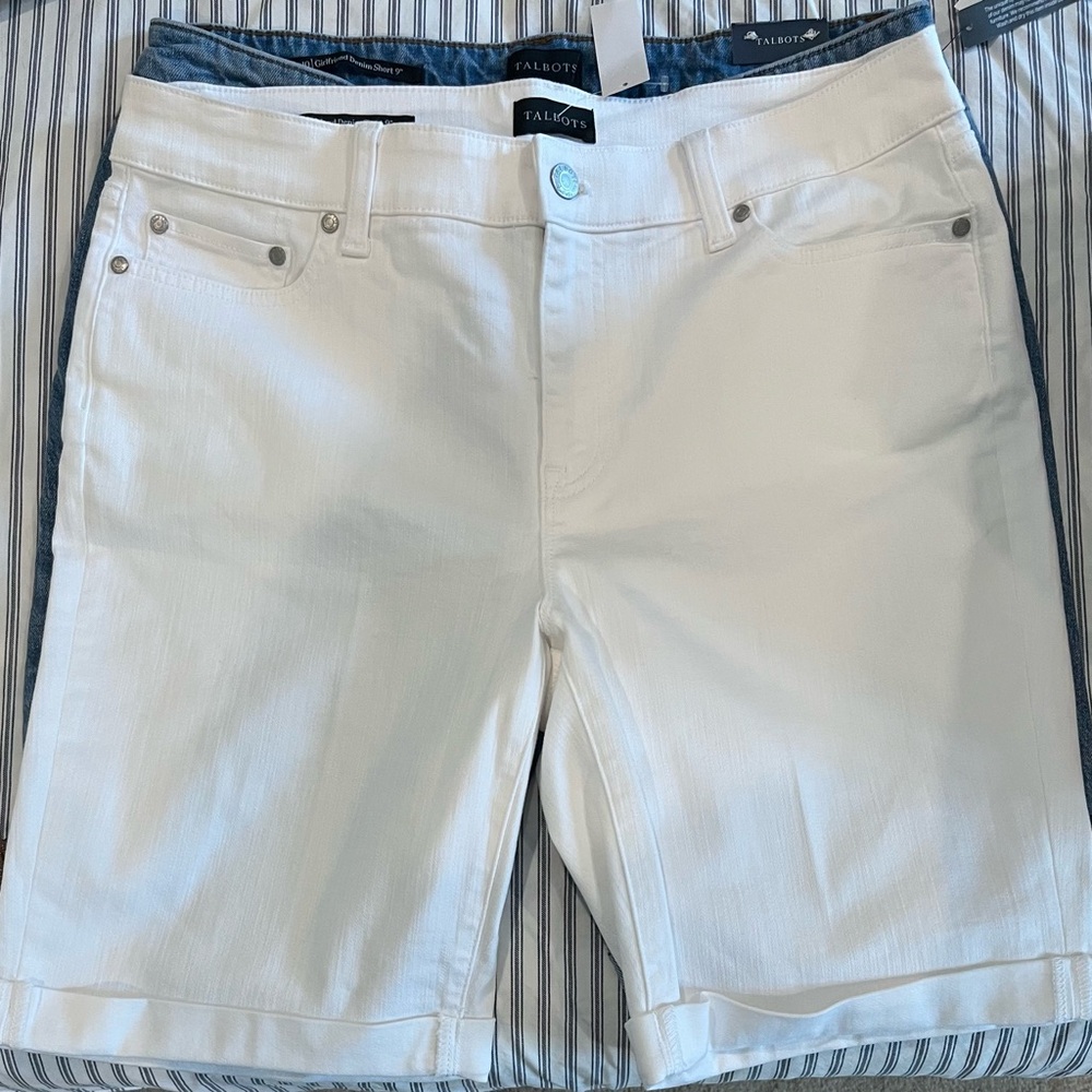Talbots Set of 2 Girlfriend Denim 9” Shorts